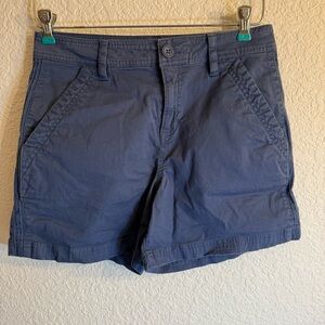 Eddie Bauer Shorts Women’s Sz 6 Blue Chino Scout Outdoor Casual Pockets Ladies